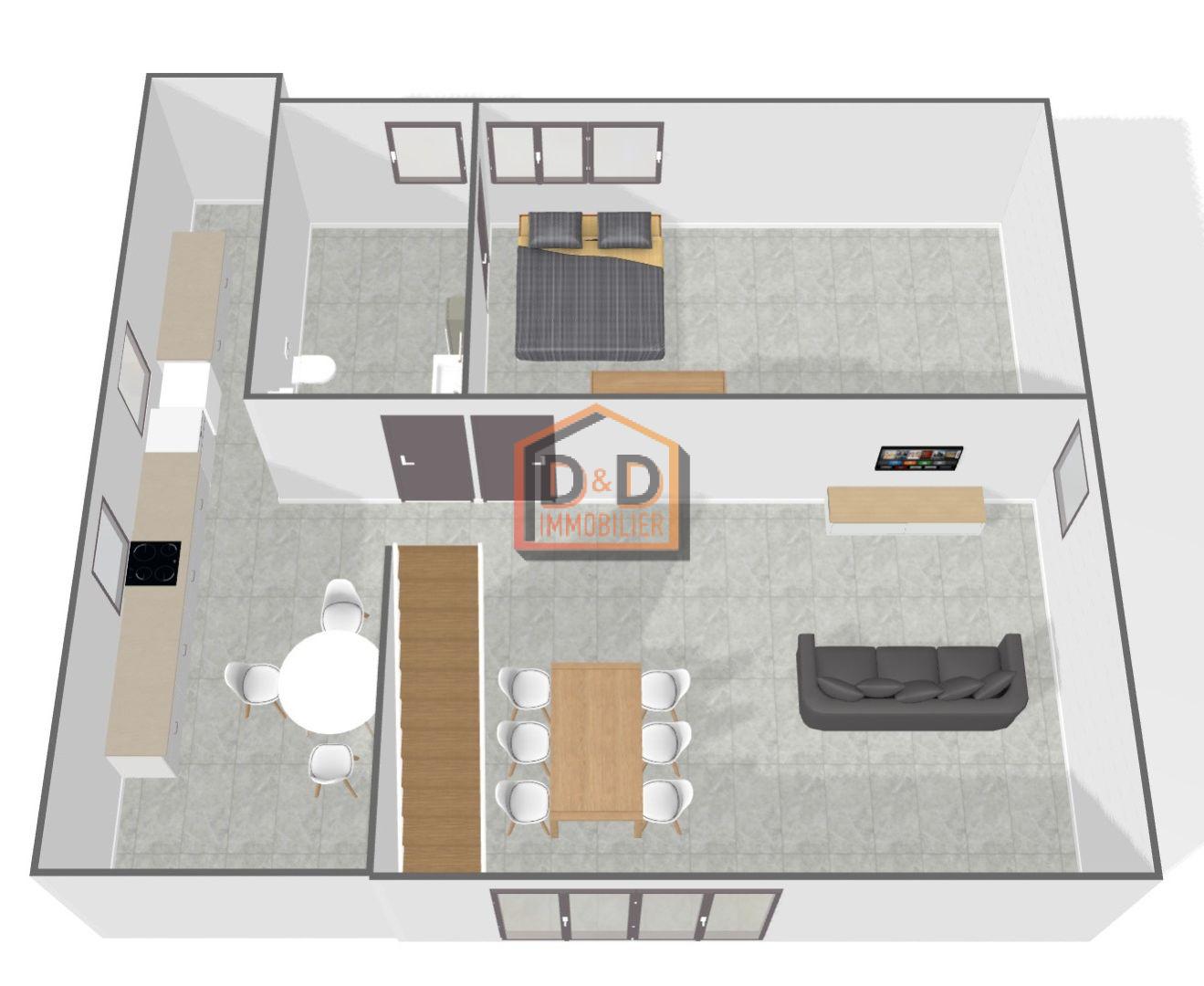 Appartement à Schouweiler, 55 m², 1 chambre, 1 300 €/mois