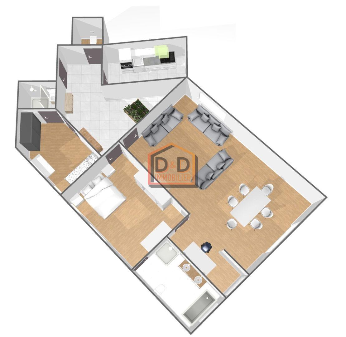 Appartement à Luxembourg-Limpertsberg, 114 m², 2 chambres, 2 salles de bain, 1 garage, 2 200 €/mois