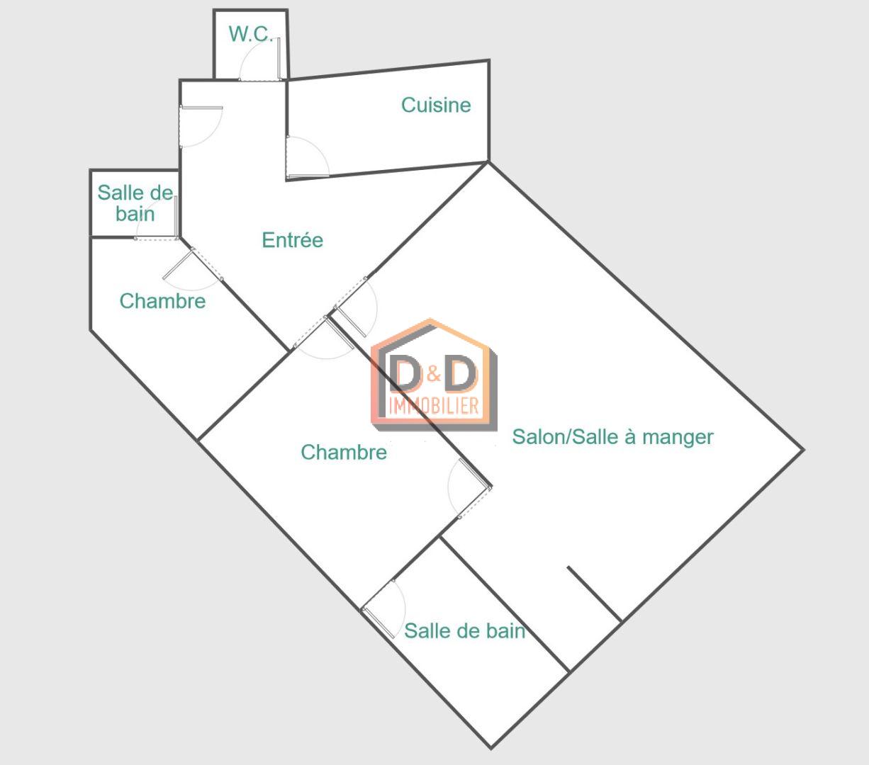 Appartement à Luxembourg-Limpertsberg, 114 m², 2 chambres, 2 salles de bain, 1 garage, 2 200 €/mois