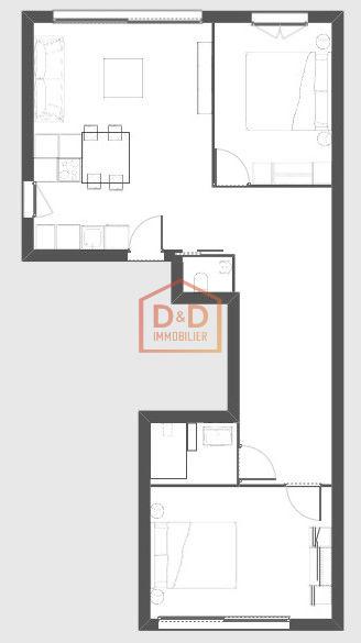 Appartement à Luxembourg-Belair, 63 m², 2 chambres, 2 050 €/mois